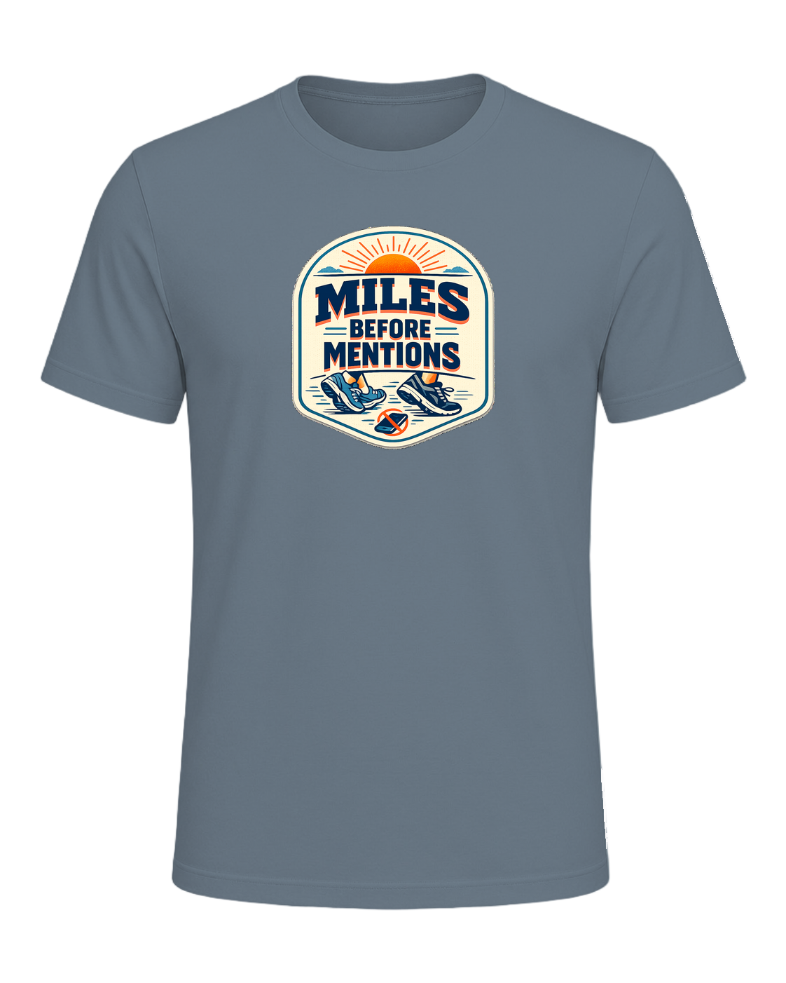 Miles Before Mentions Tee — Heather Slate
