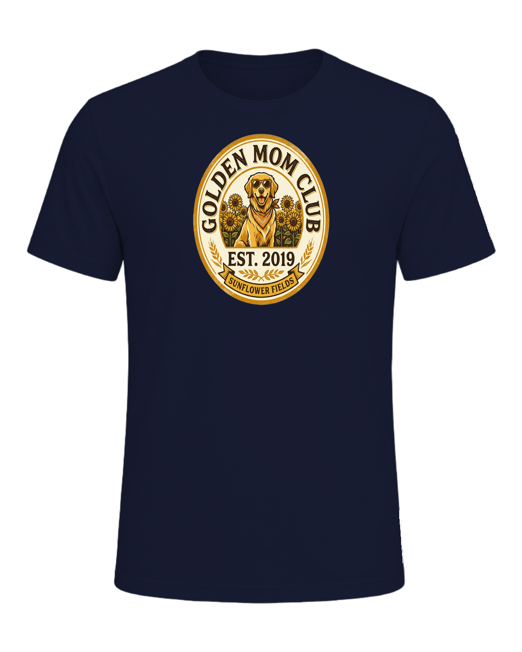 Golden Retriever Mom — Navy