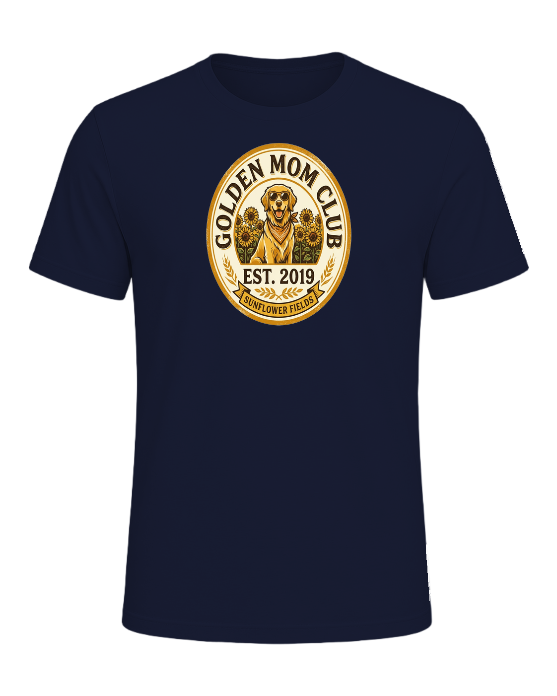 Golden Retriever Mom — Navy