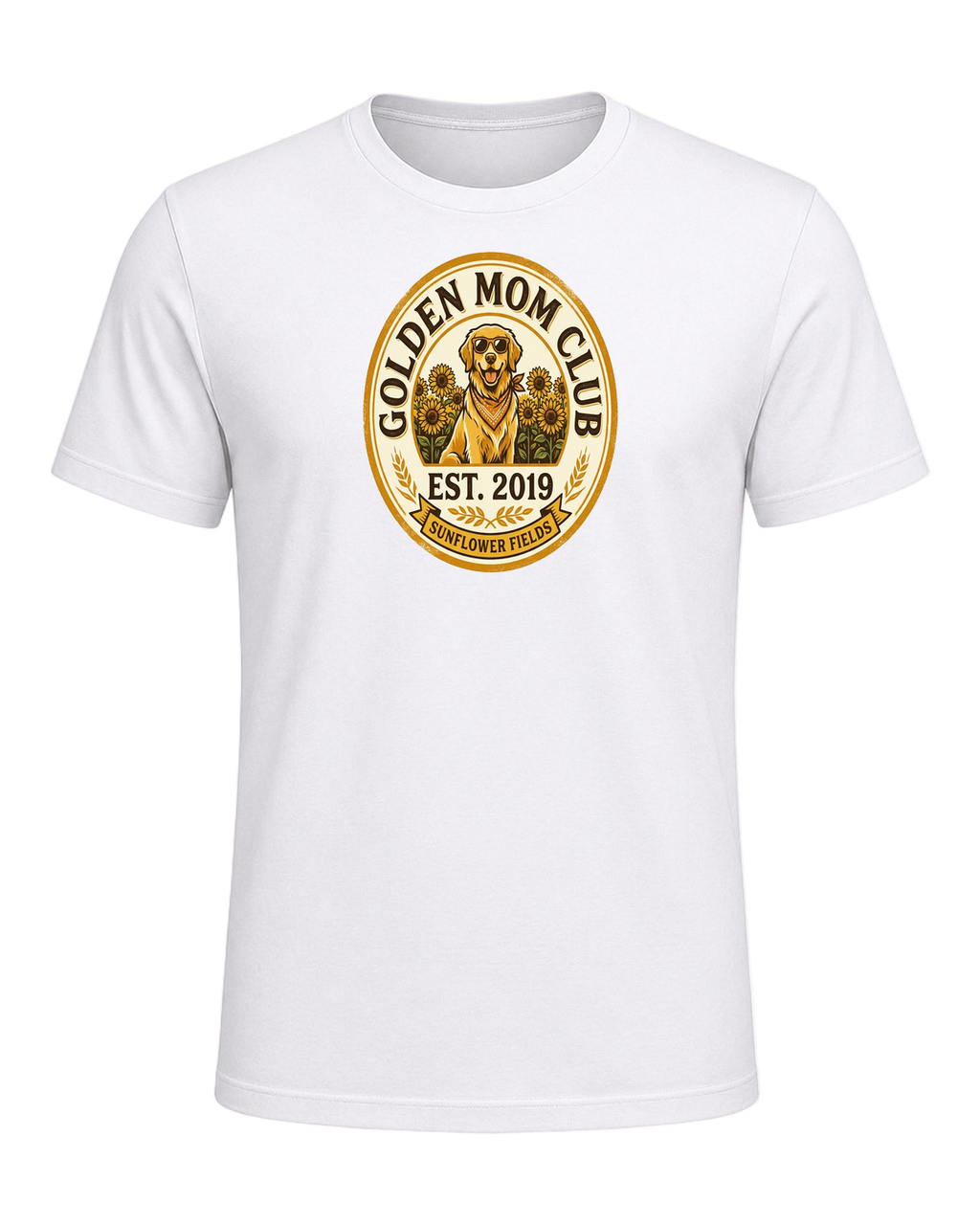 Golden Retriever Mom — White