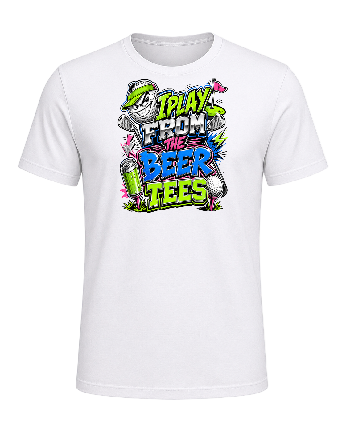 I PLAY FROM THE BEER TEES — White