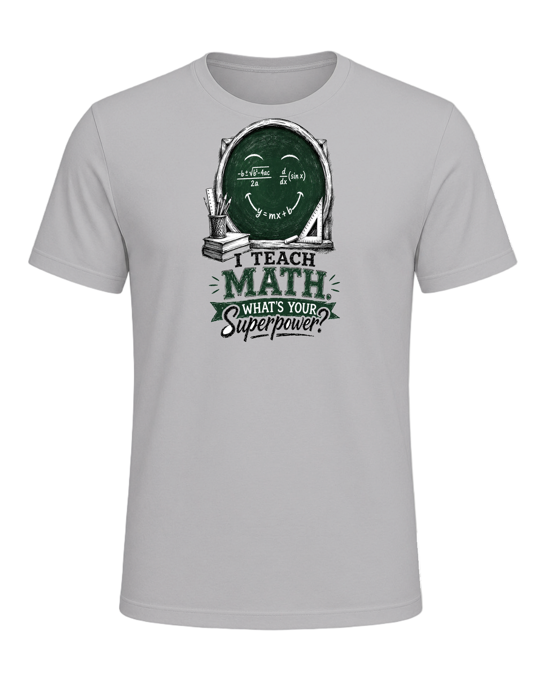 Math Pun Teacher — Athletic Heather