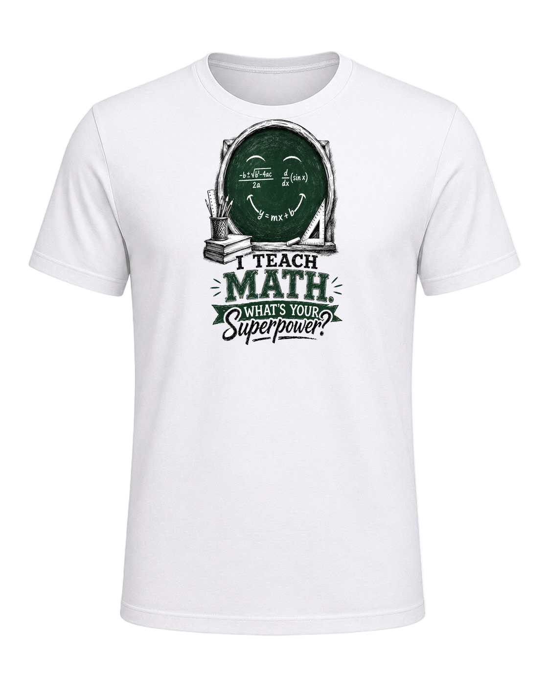 Math Pun Teacher — White