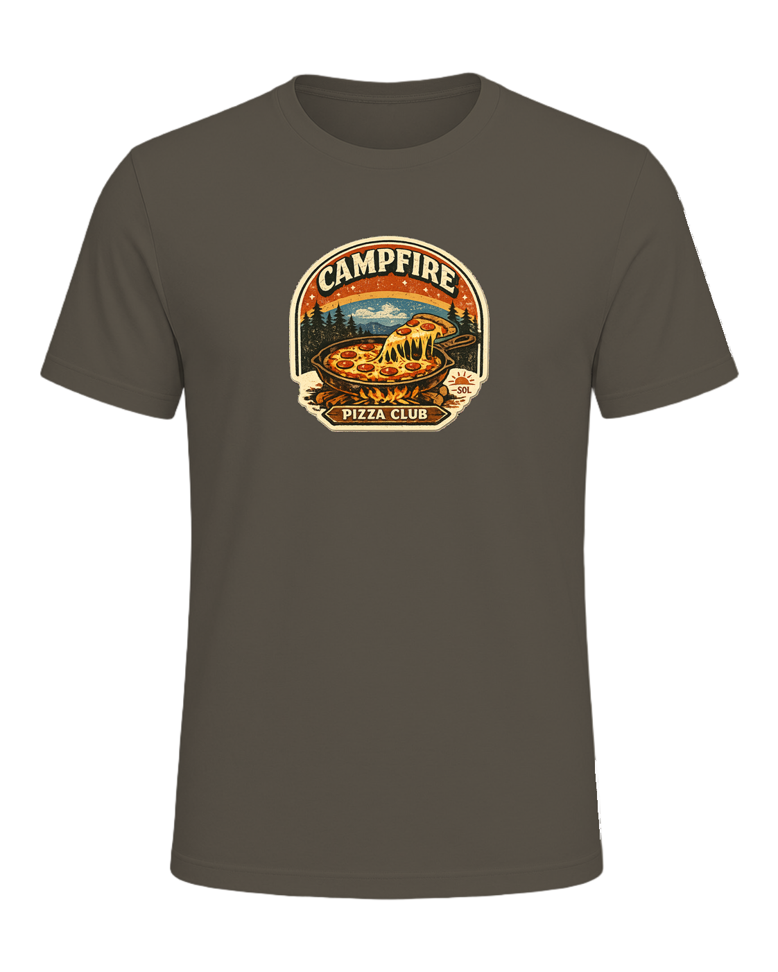 Campfire Pizza Club Tee — Army