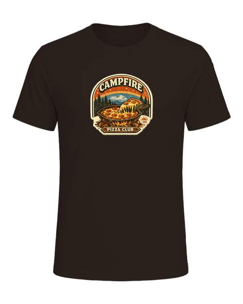 Campfire Pizza Club Tee — Brown