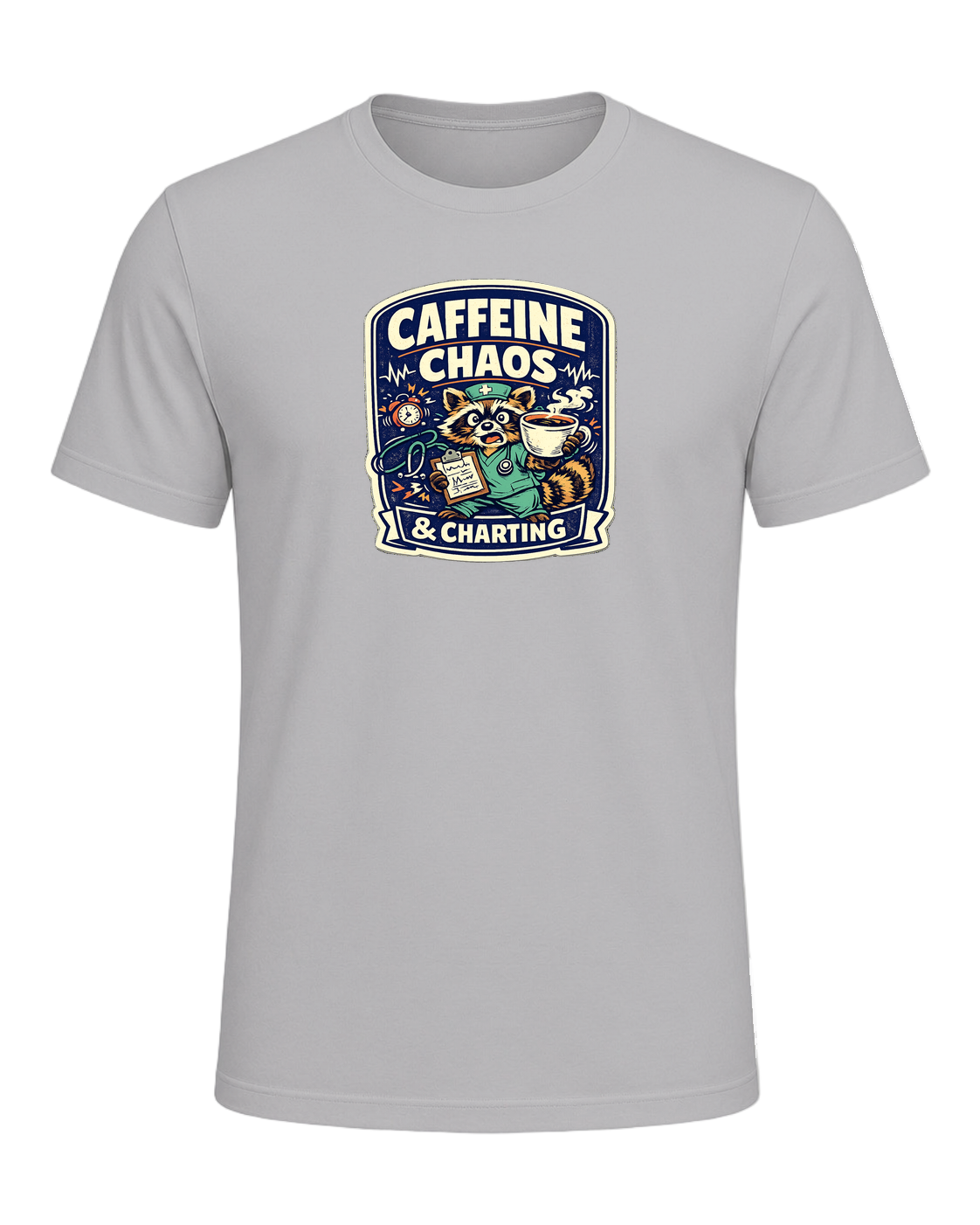 Caffeine Chaos & Charting Tee — Athletic Heather