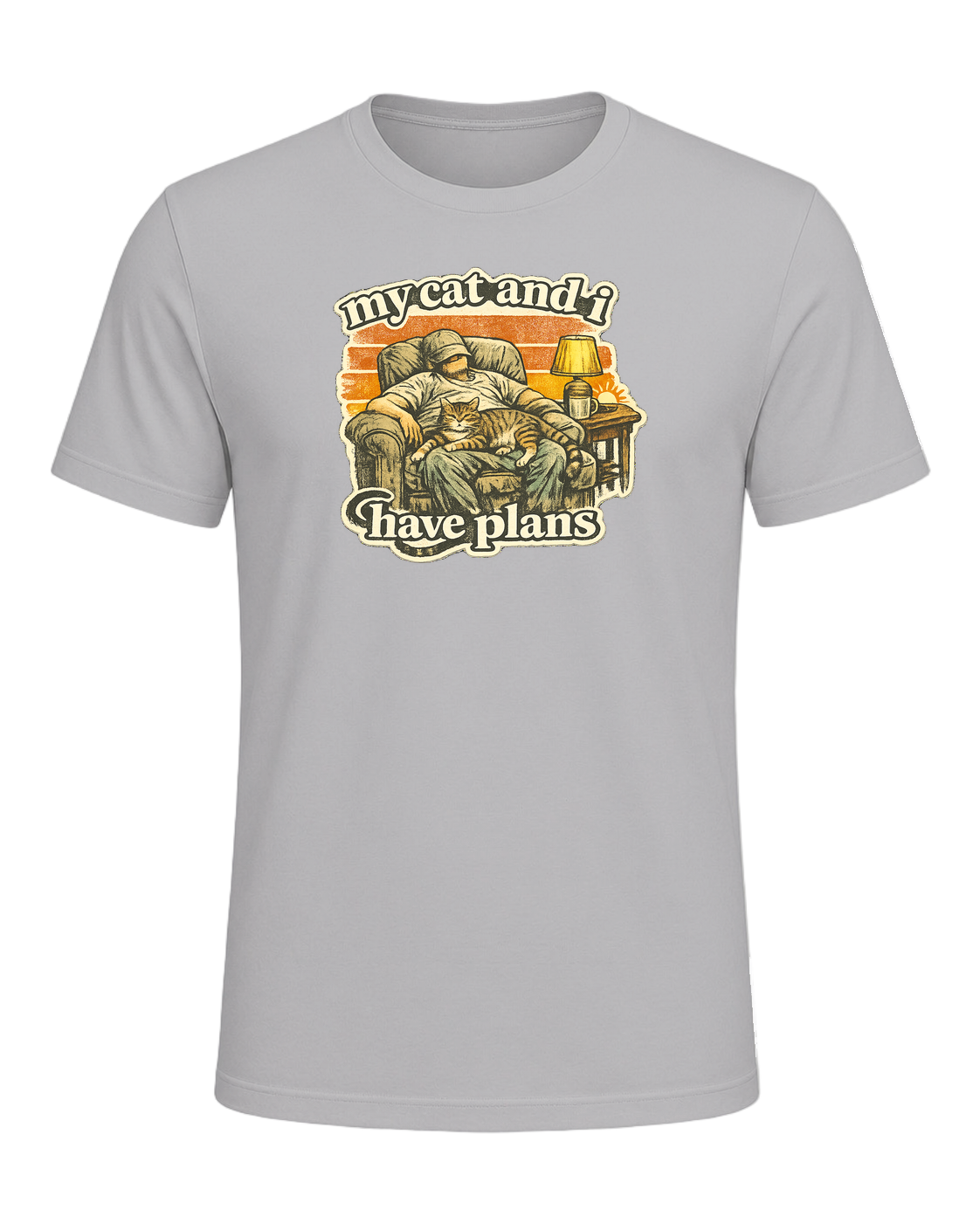 My Cat And I Have Plans Tee — Athletic Heather