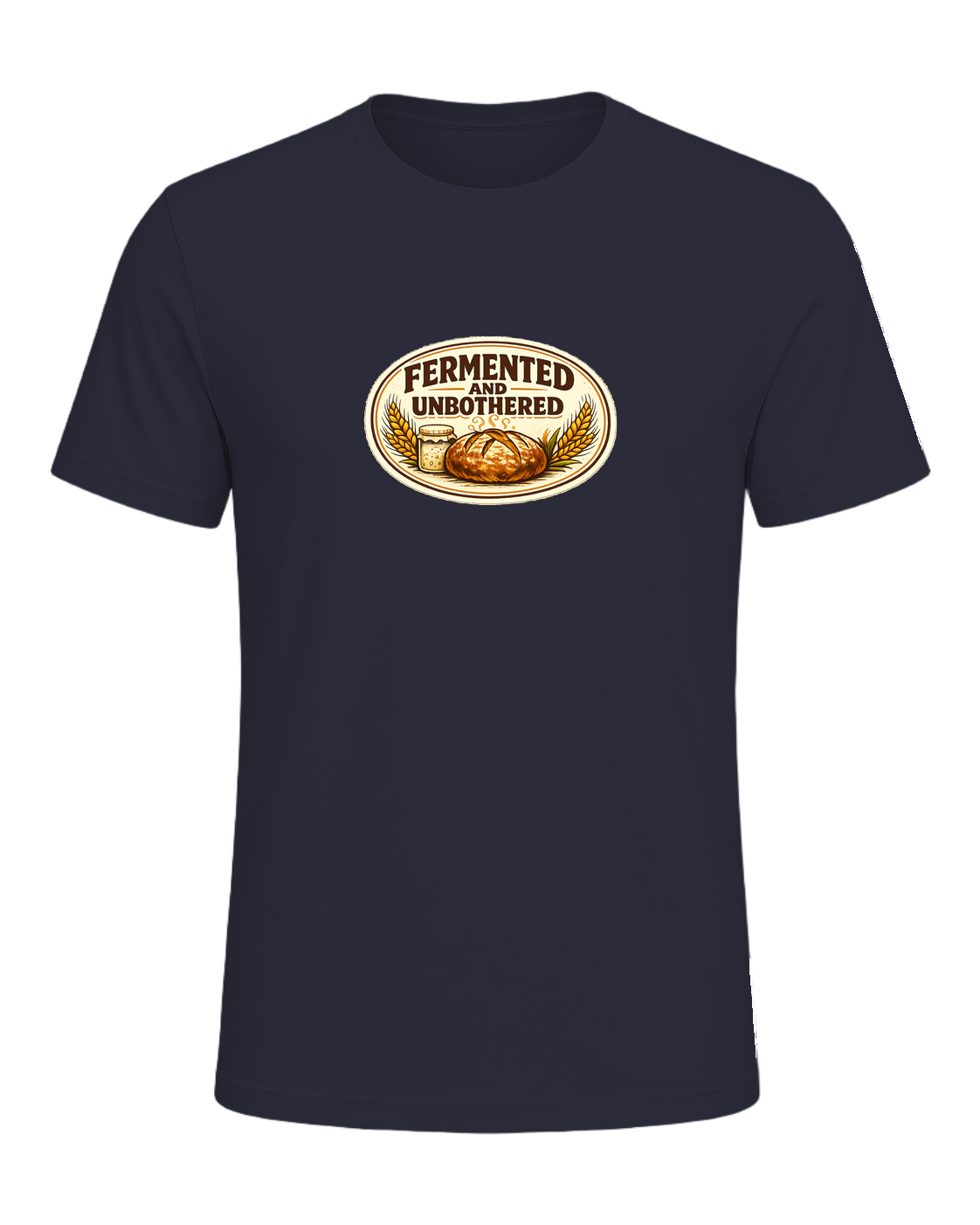 Fermented And Unbothered Tee — Heather Navy