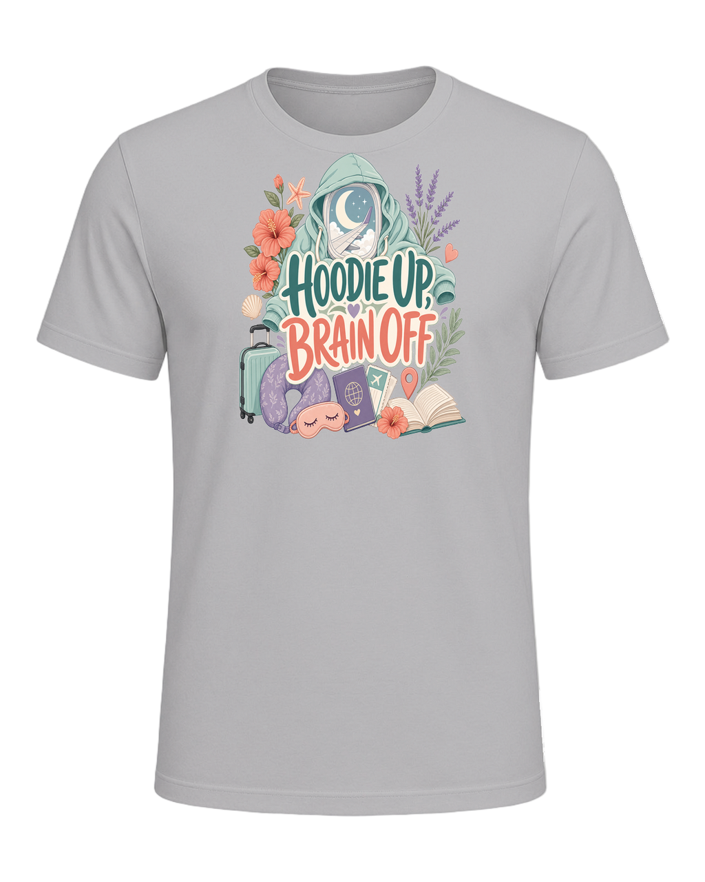 HOODIE UP, BRAIN OFF — Athletic Heather