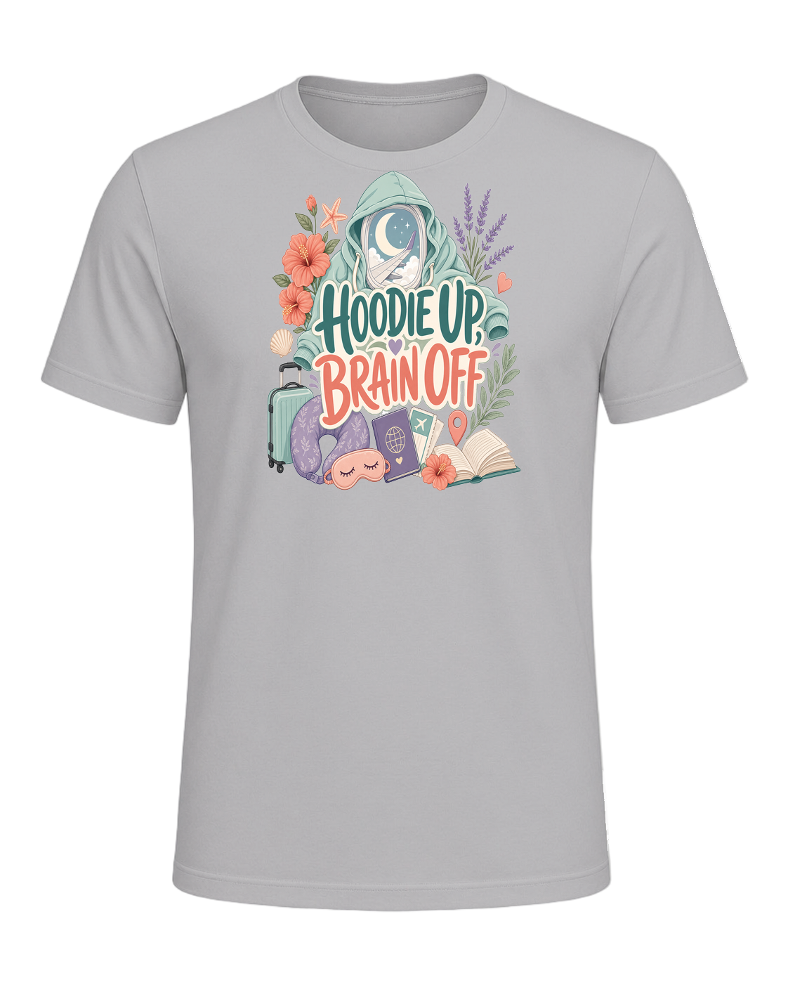 HOODIE UP, BRAIN OFF — Athletic Heather