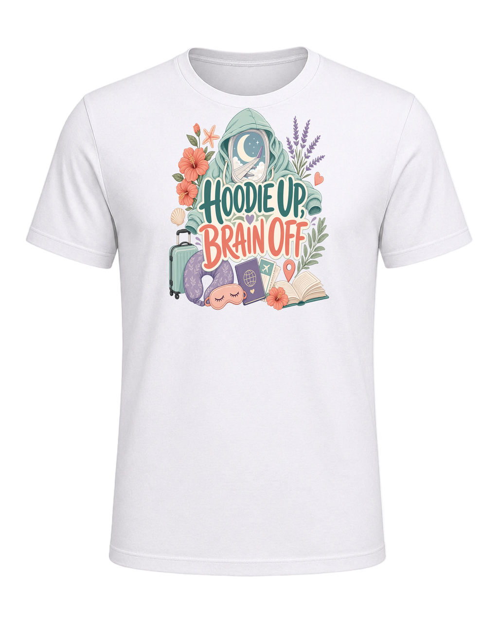 HOODIE UP, BRAIN OFF — White