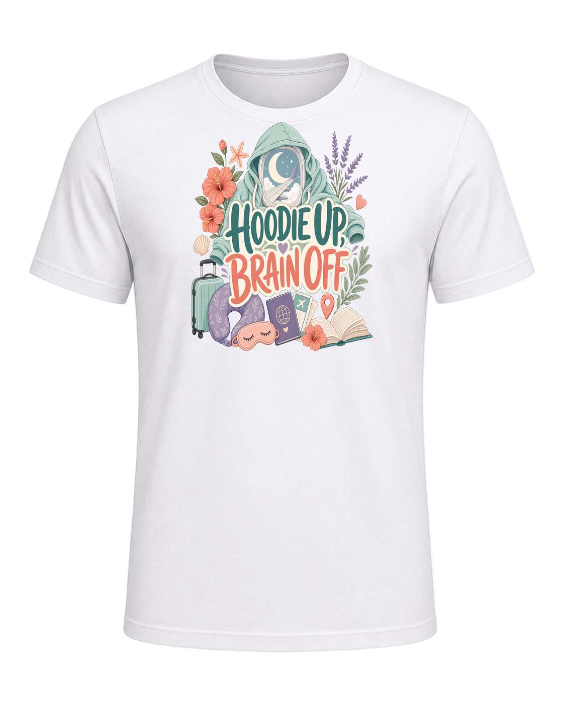 HOODIE UP, BRAIN OFF — White