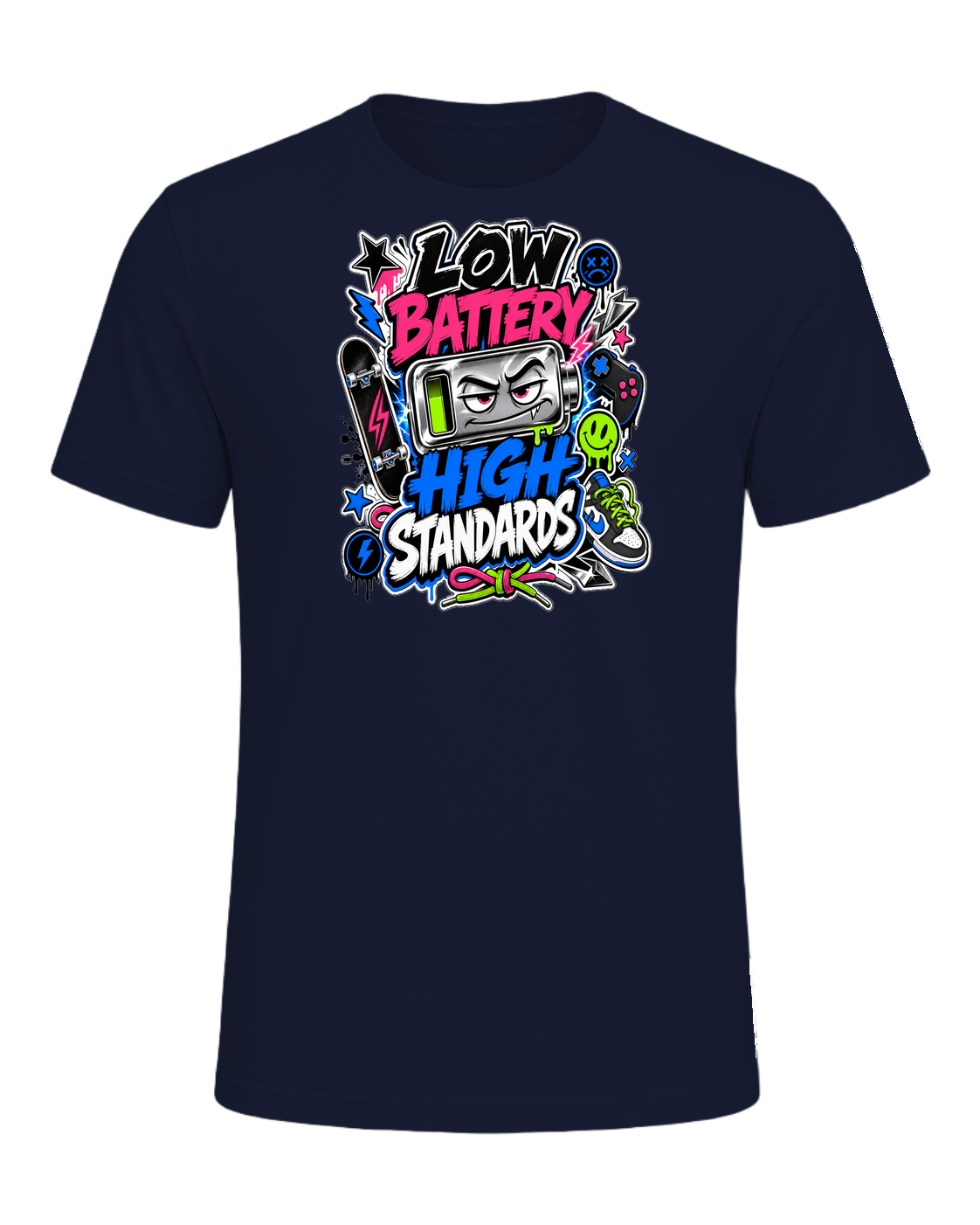 LOW BATTERY HIGH STANDARDS — Navy