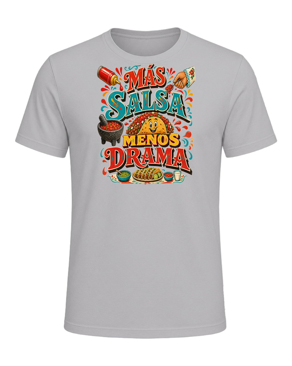 MÁS SALSA MENOS DRAMA — Athletic Heather