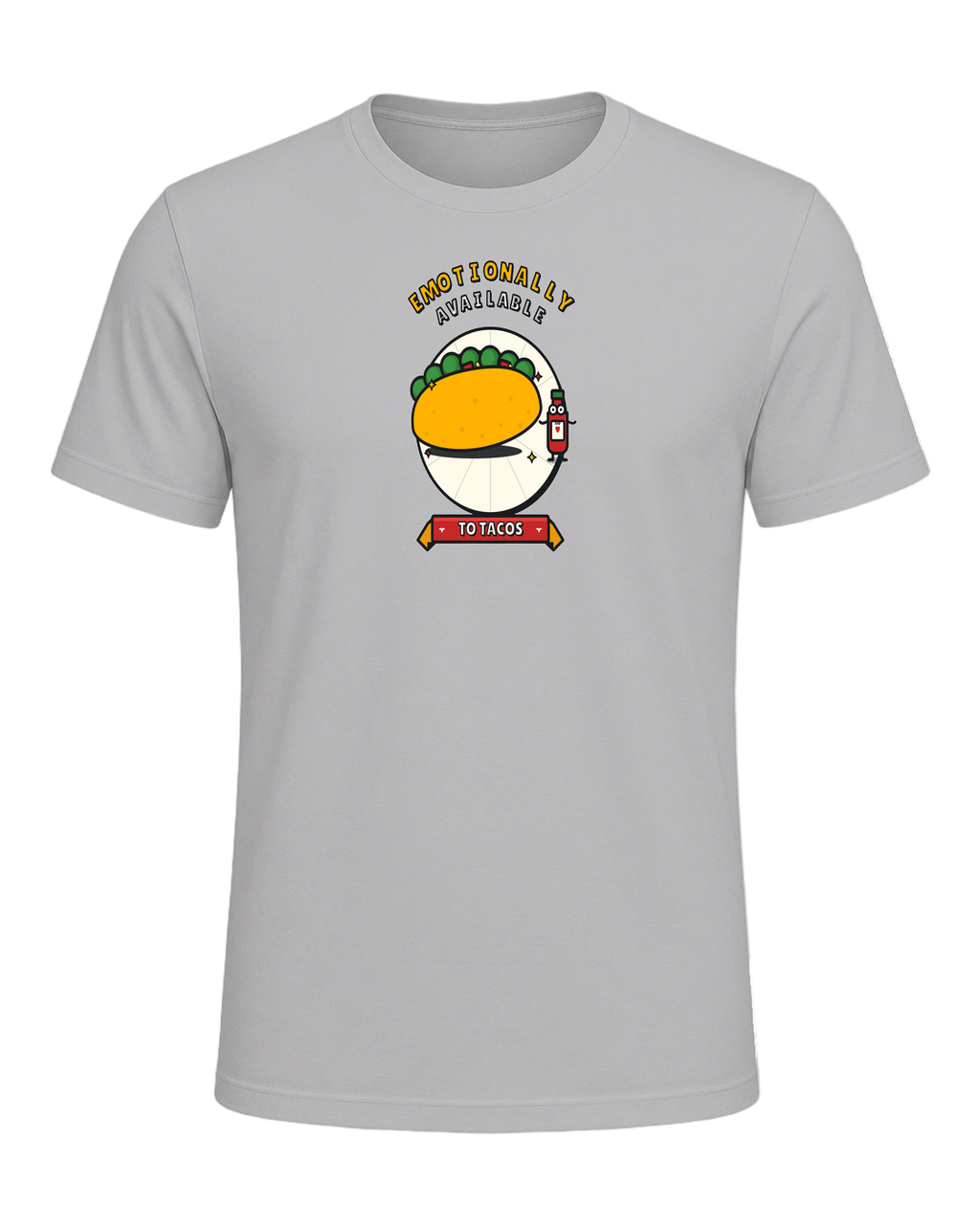 EMOTIONALLY AVAILABLE TO TACOS — Athletic Heather