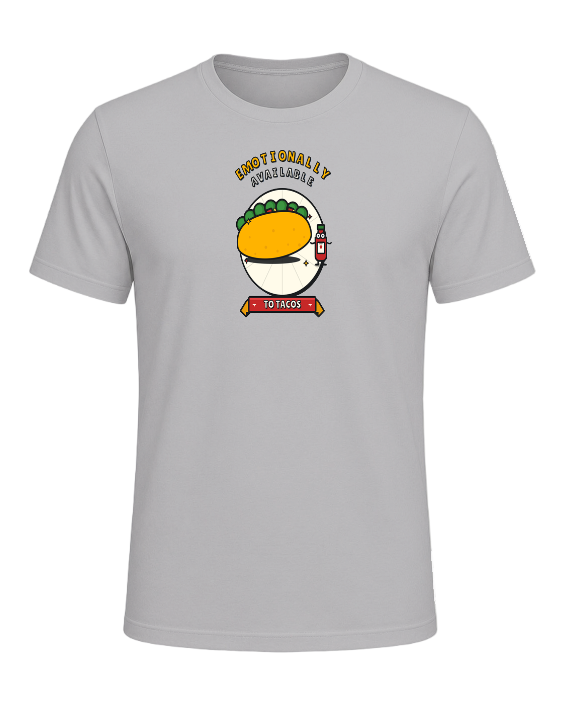 EMOTIONALLY AVAILABLE TO TACOS — Athletic Heather