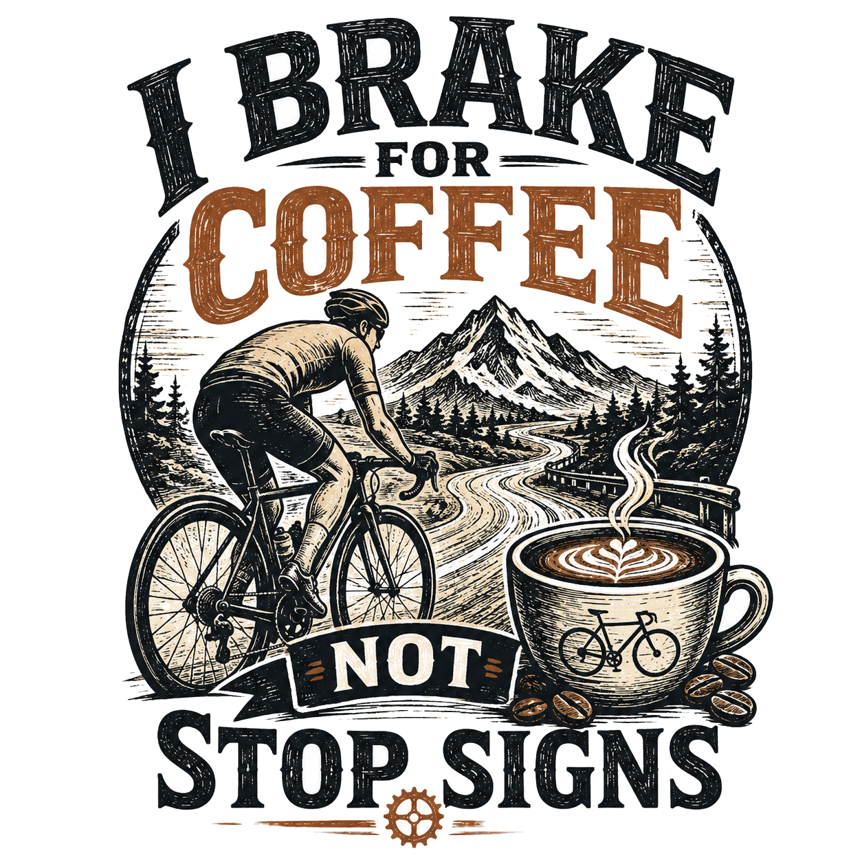 I BRAKE FOR COFFEE NOT STOP SIGNS