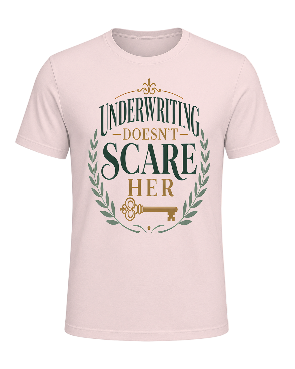 UNDERWRITING DOESN'T SCARE HER — Soft Pink