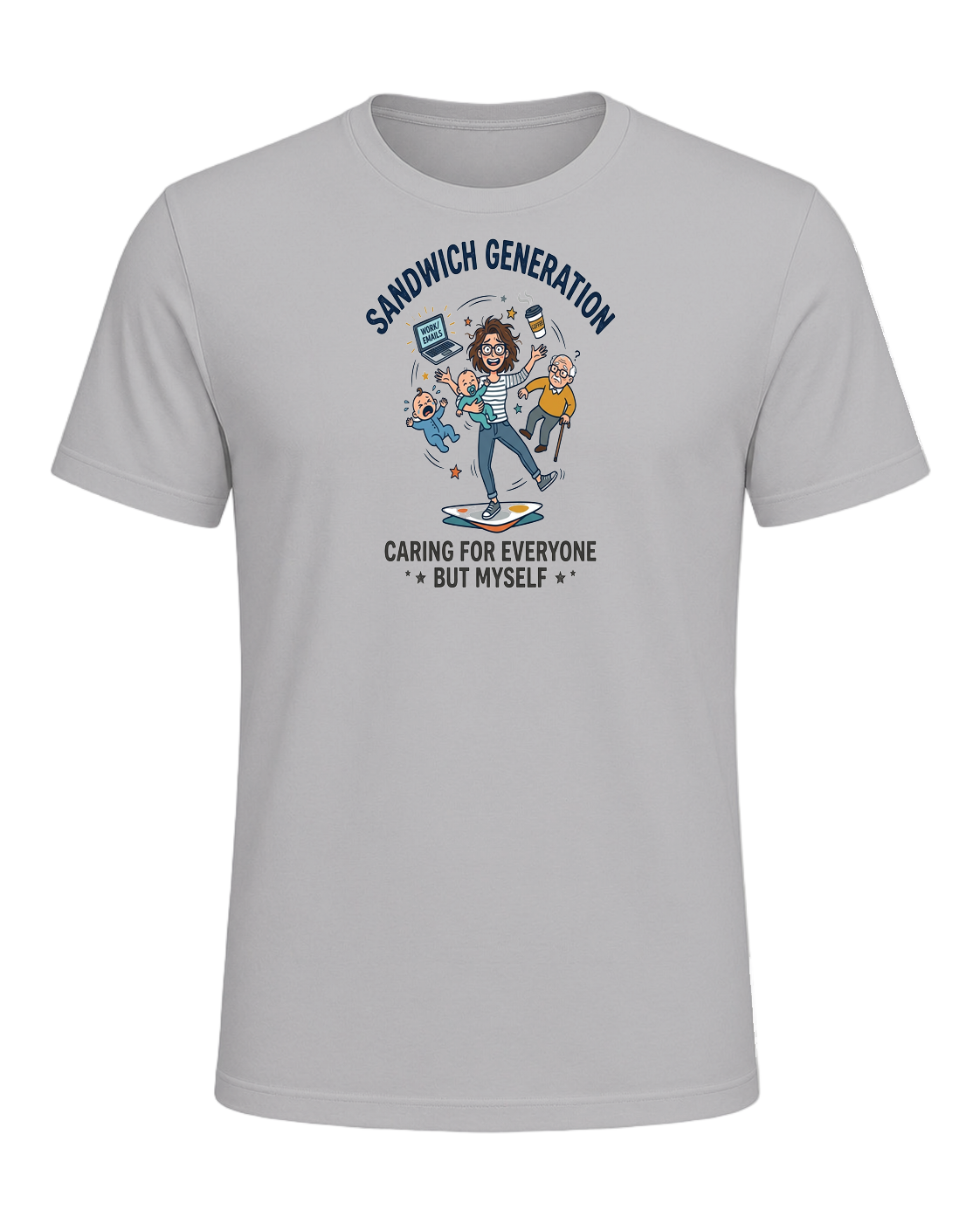 Sandwich Generation Humor — Athletic Heather