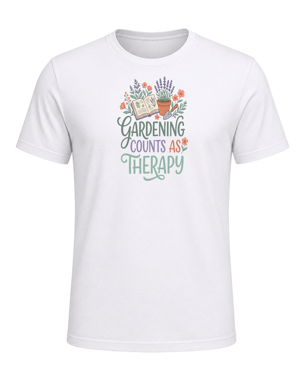 GARDENING COUNTS AS THERAPY — White