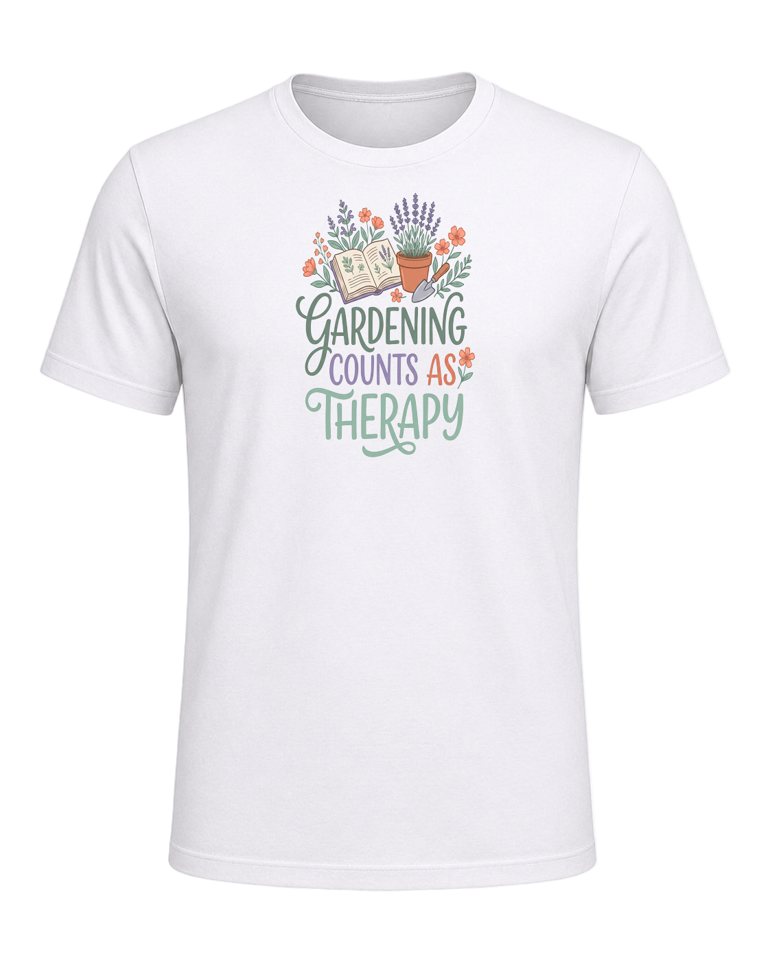 GARDENING COUNTS AS THERAPY — White