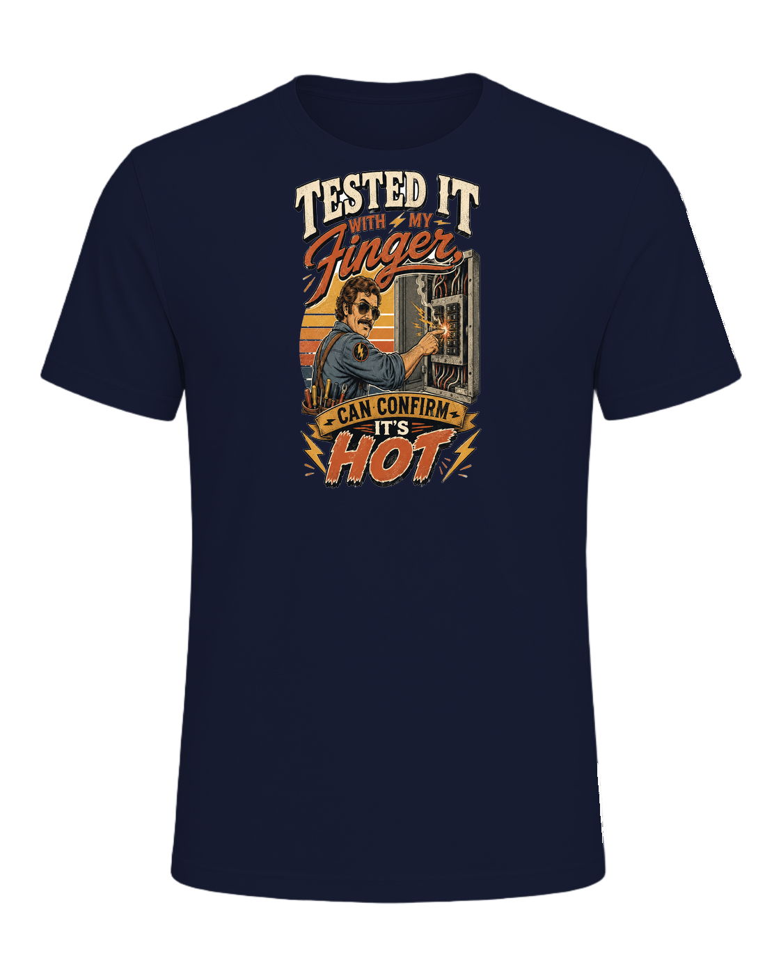 Tested it with my finger, can confirm it's hot — Navy