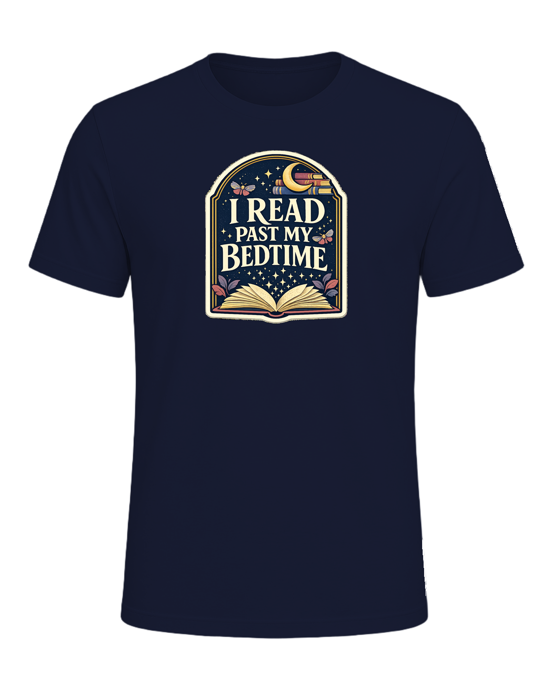 I Read Past My Bedtime Tee — Navy
