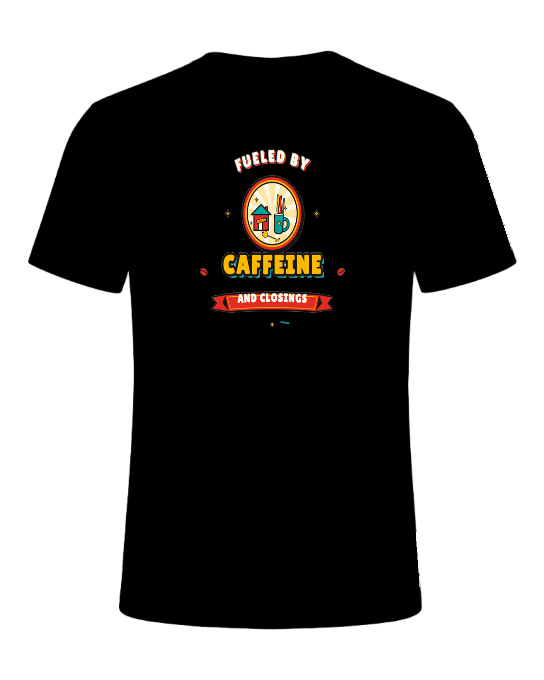 FUELED BY CAFFEINE AND CLOSINGS — Black