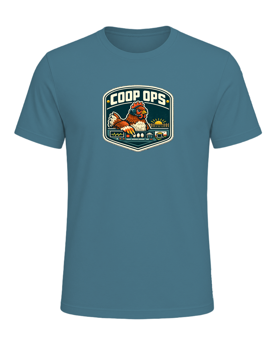 Coop Ops Tee — Heather Deep Teal