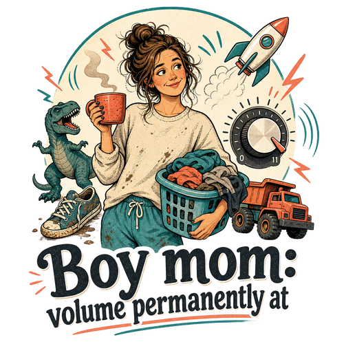 Boy mom: volume permanently at 11
