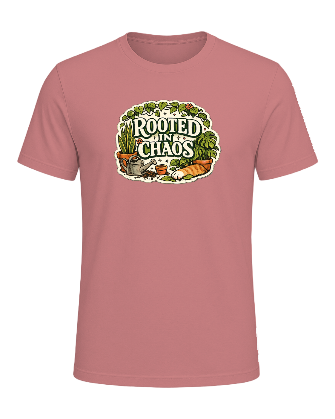 A cozy vintage plant mom tee for anyone beautifully rooted in houseplant chaos. — Heather Mauve