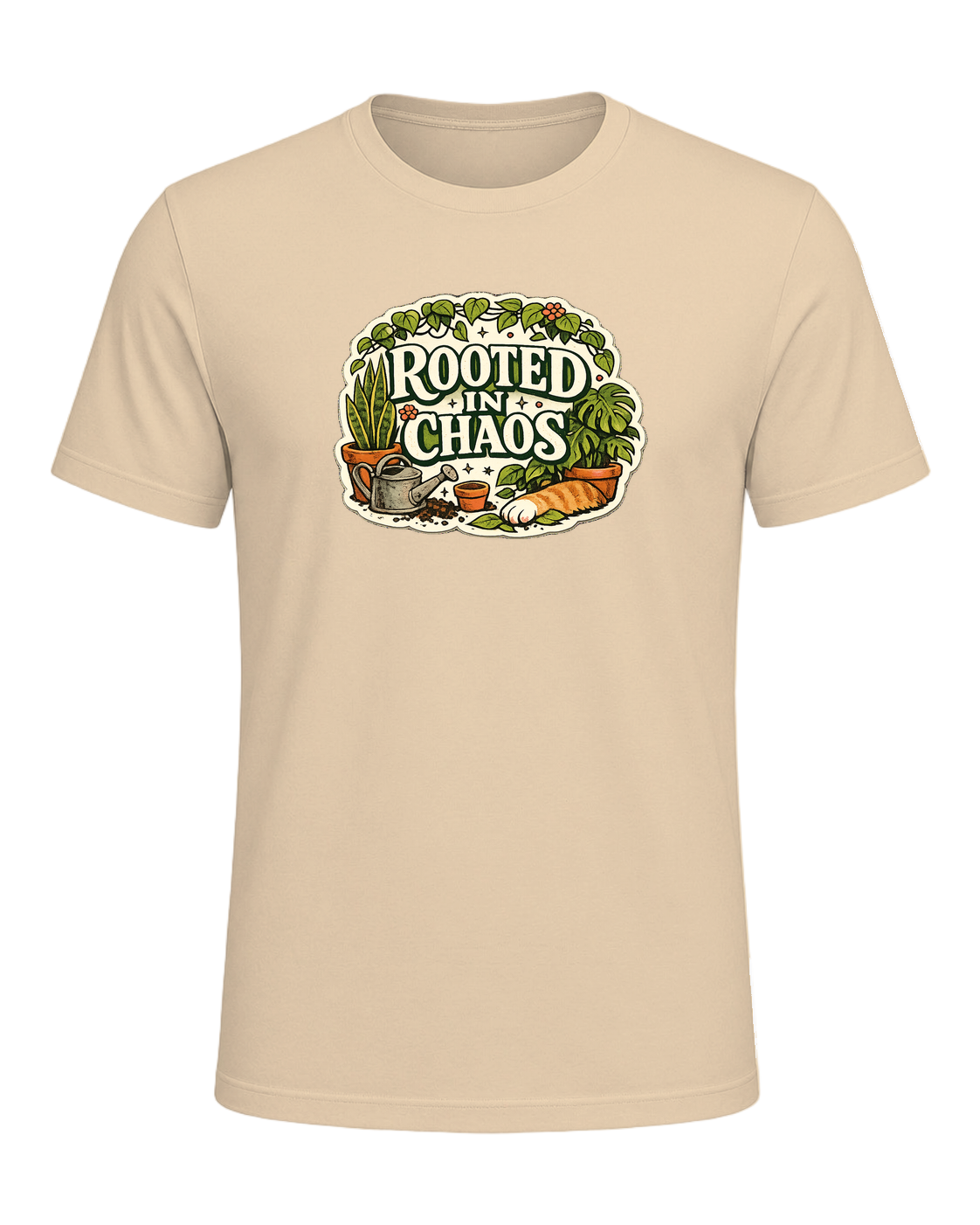A cozy vintage plant mom tee for anyone beautifully rooted in houseplant chaos. — Soft Cream