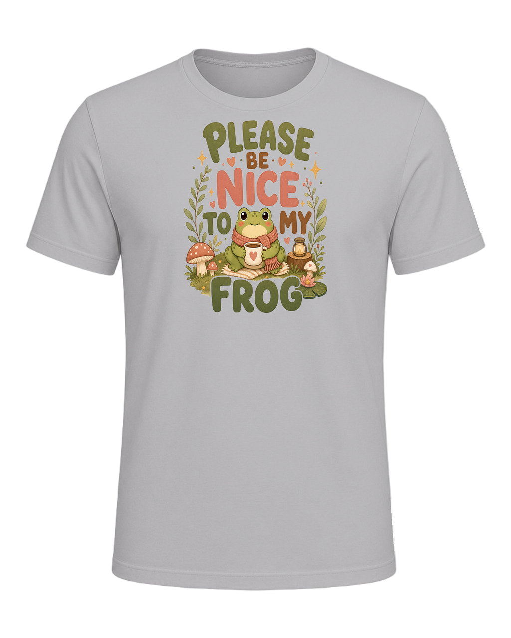 PLEASE BE NICE TO MY FROG — Athletic Heather