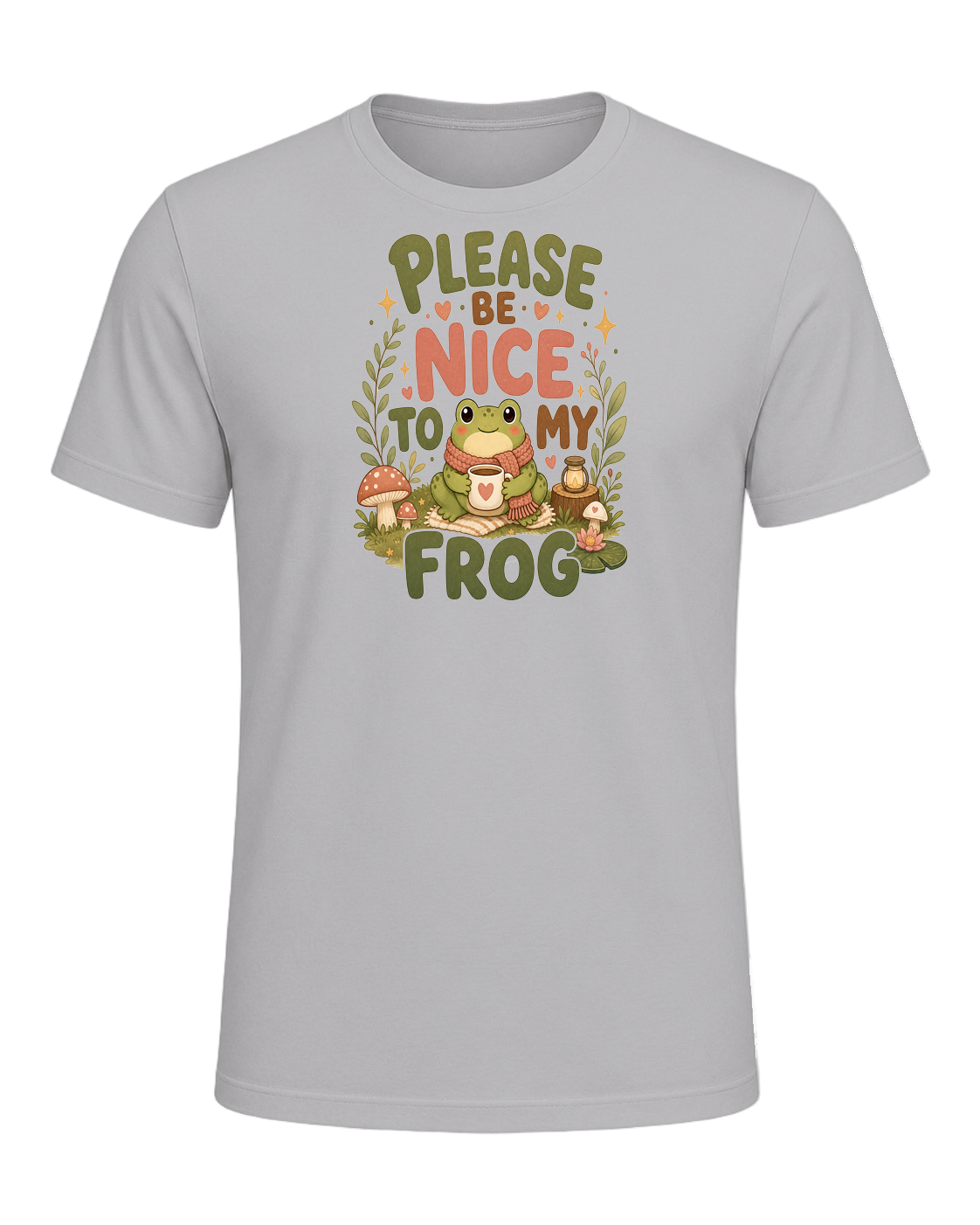 PLEASE BE NICE TO MY FROG — Athletic Heather