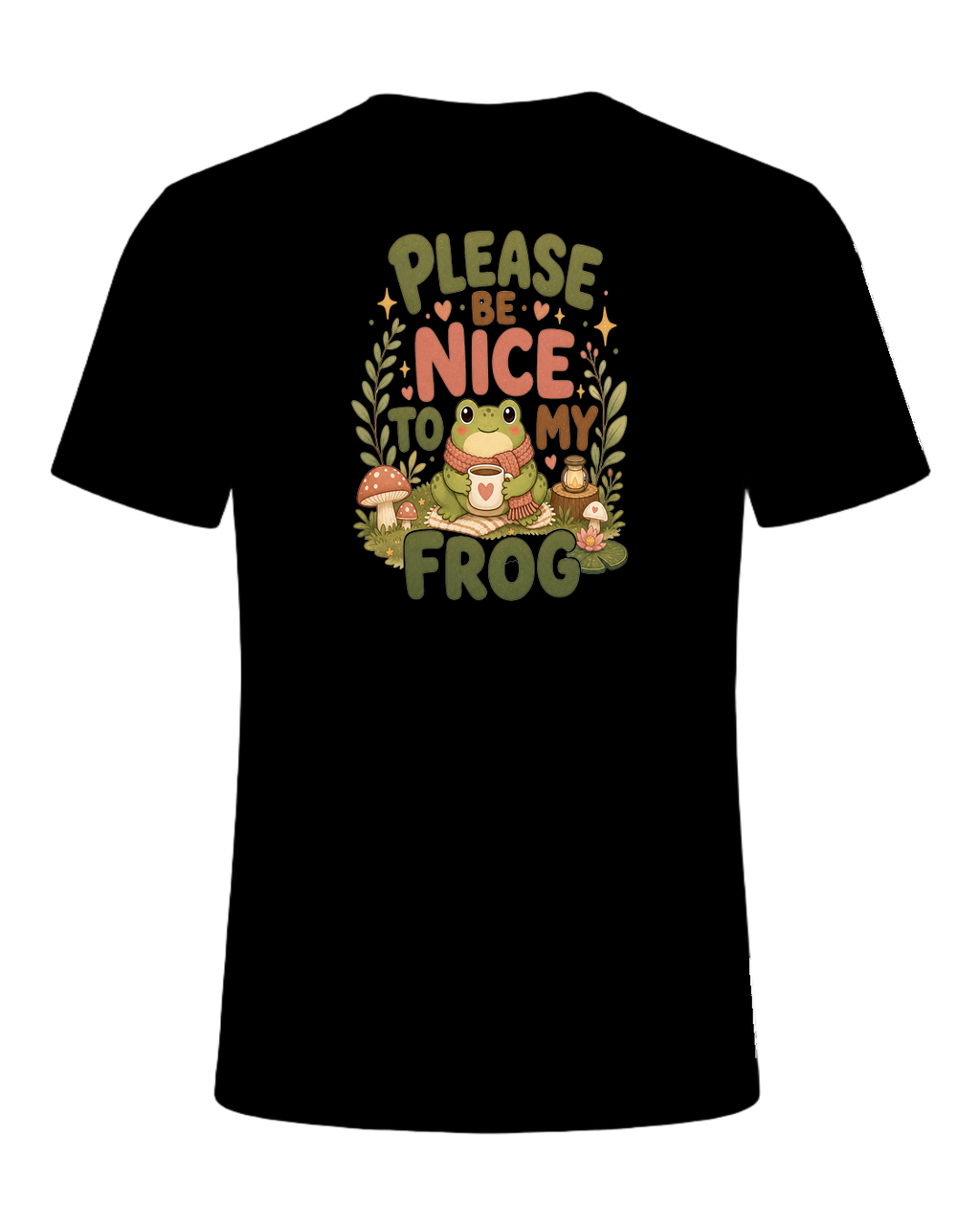 PLEASE BE NICE TO MY FROG — Black