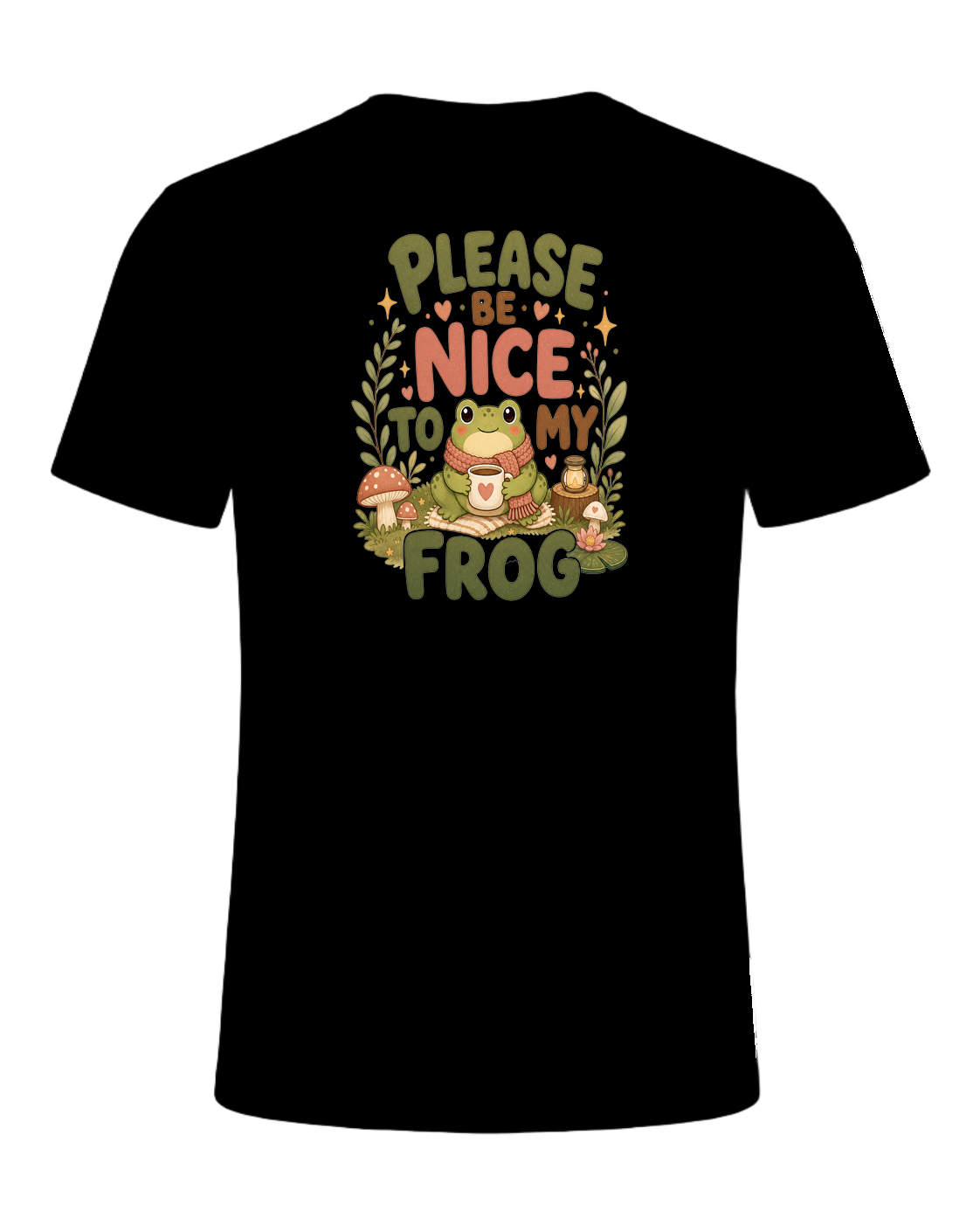 PLEASE BE NICE TO MY FROG — Black
