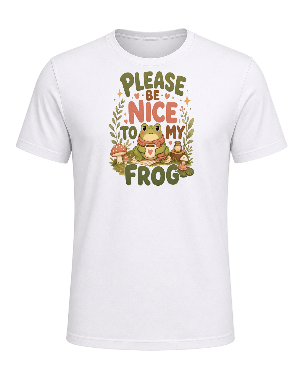 PLEASE BE NICE TO MY FROG — White