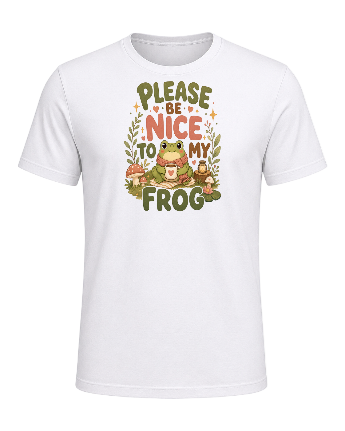 PLEASE BE NICE TO MY FROG — White