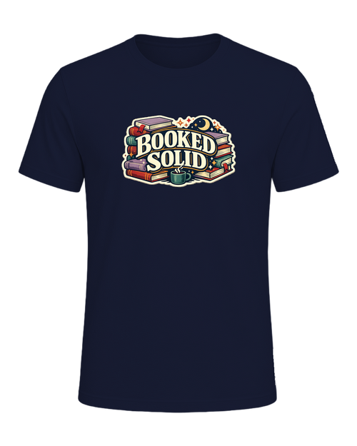 Booked Solid Tee — Navy