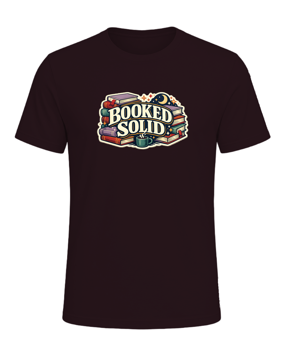 Booked Solid Tee — Oxblood Black