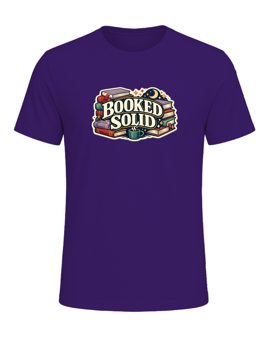 Booked Solid Tee — Team Purple