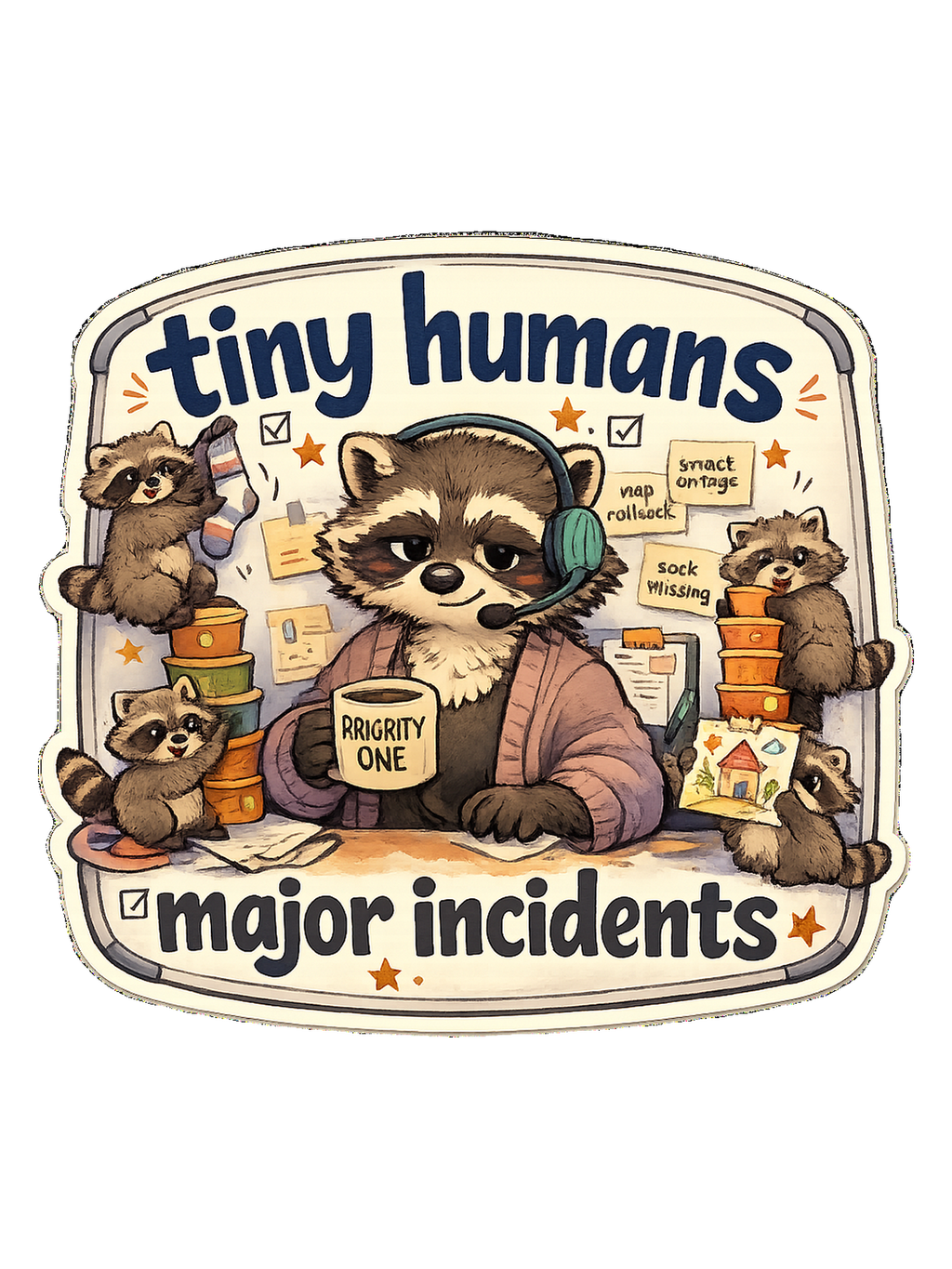 Tiny Humans, Major Incidents Tee