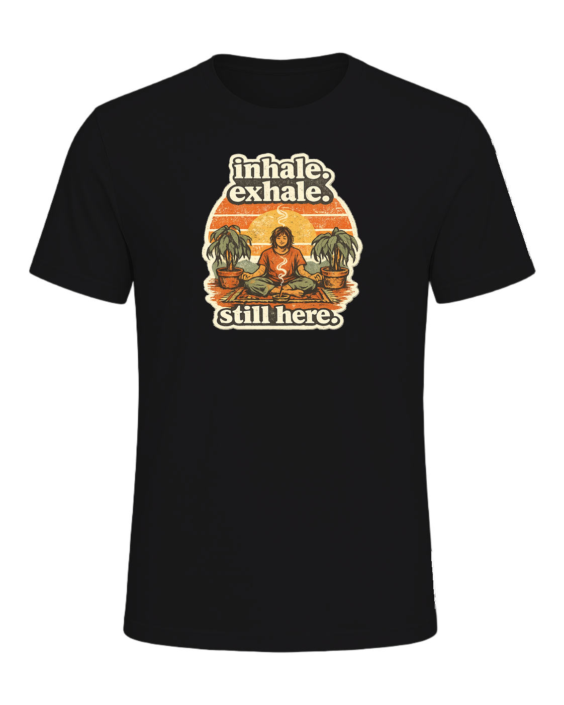 Inhale. Exhale. Still Here. Tee — Dark Grey Heather