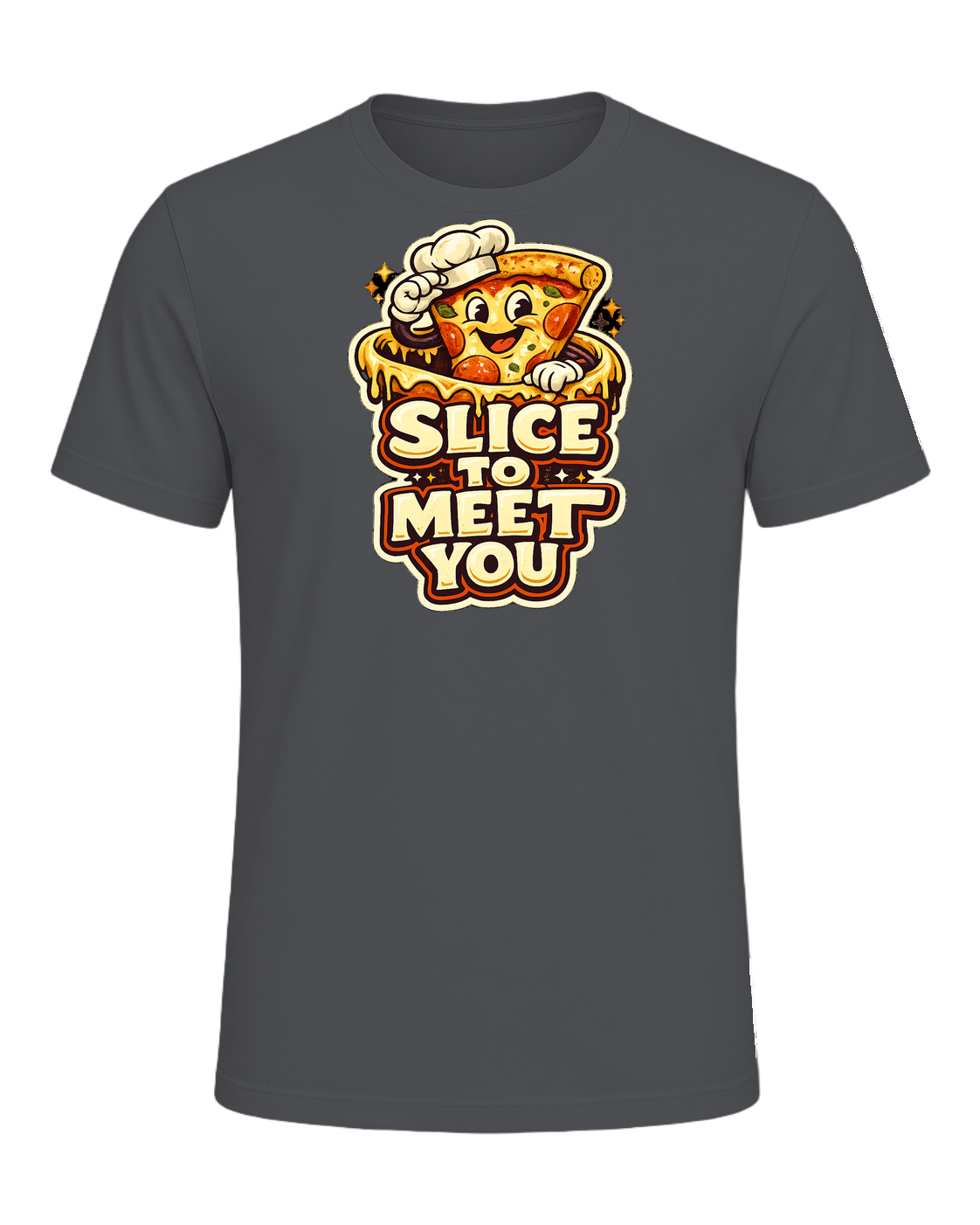 Slice To Meet You Tee — Asphalt
