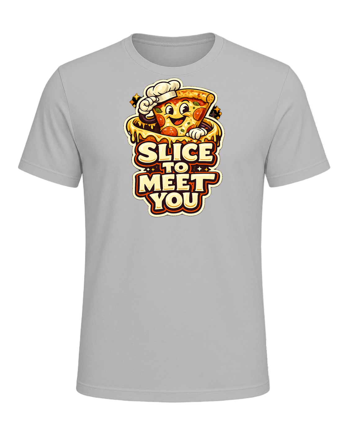 Slice To Meet You Tee — Athletic Heather