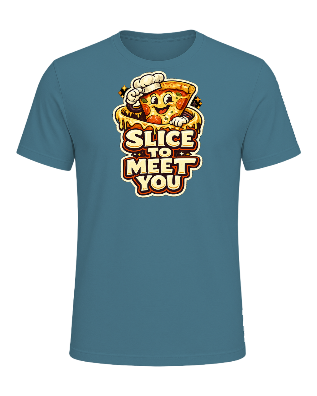 Slice To Meet You Tee — Heather Deep Teal