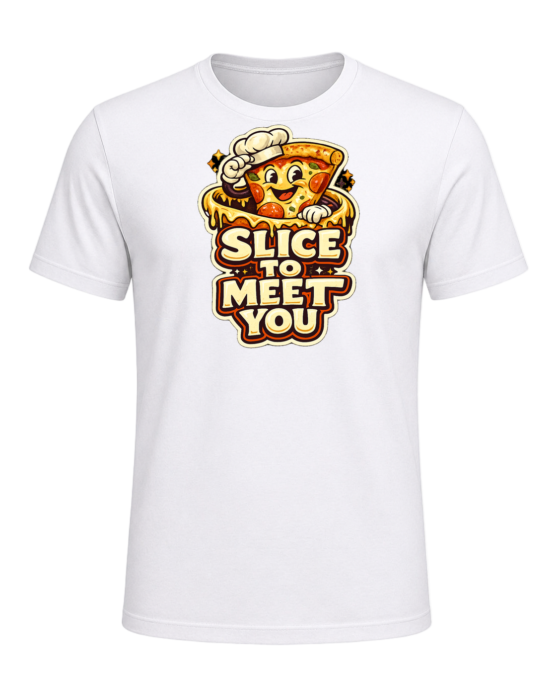 Slice To Meet You Tee — White