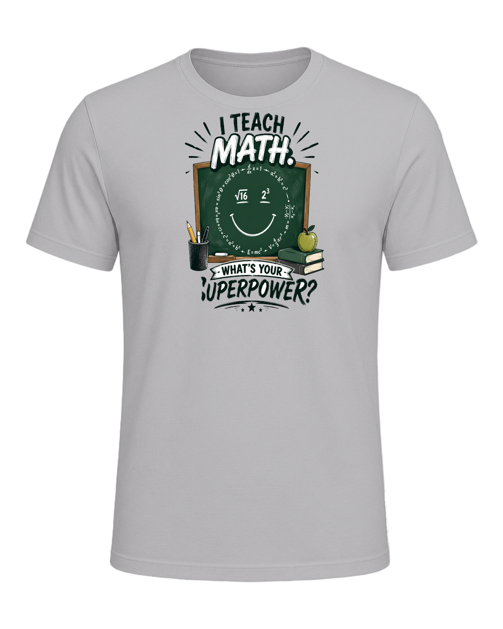 Math Pun Teacher — Athletic Heather