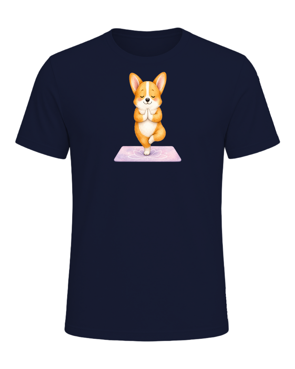 Corgi + Yoga — Navy