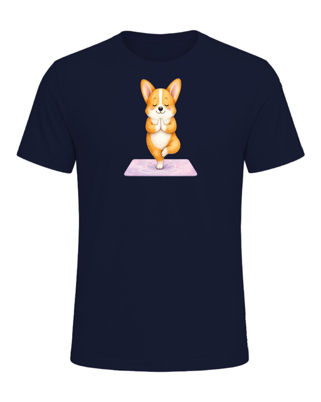Corgi + Yoga — Navy